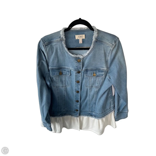 Jacket Denim By Logo In Blue Denim, Size: Xl