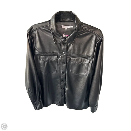 Jacket Shirt By Good American In Black, Size: M