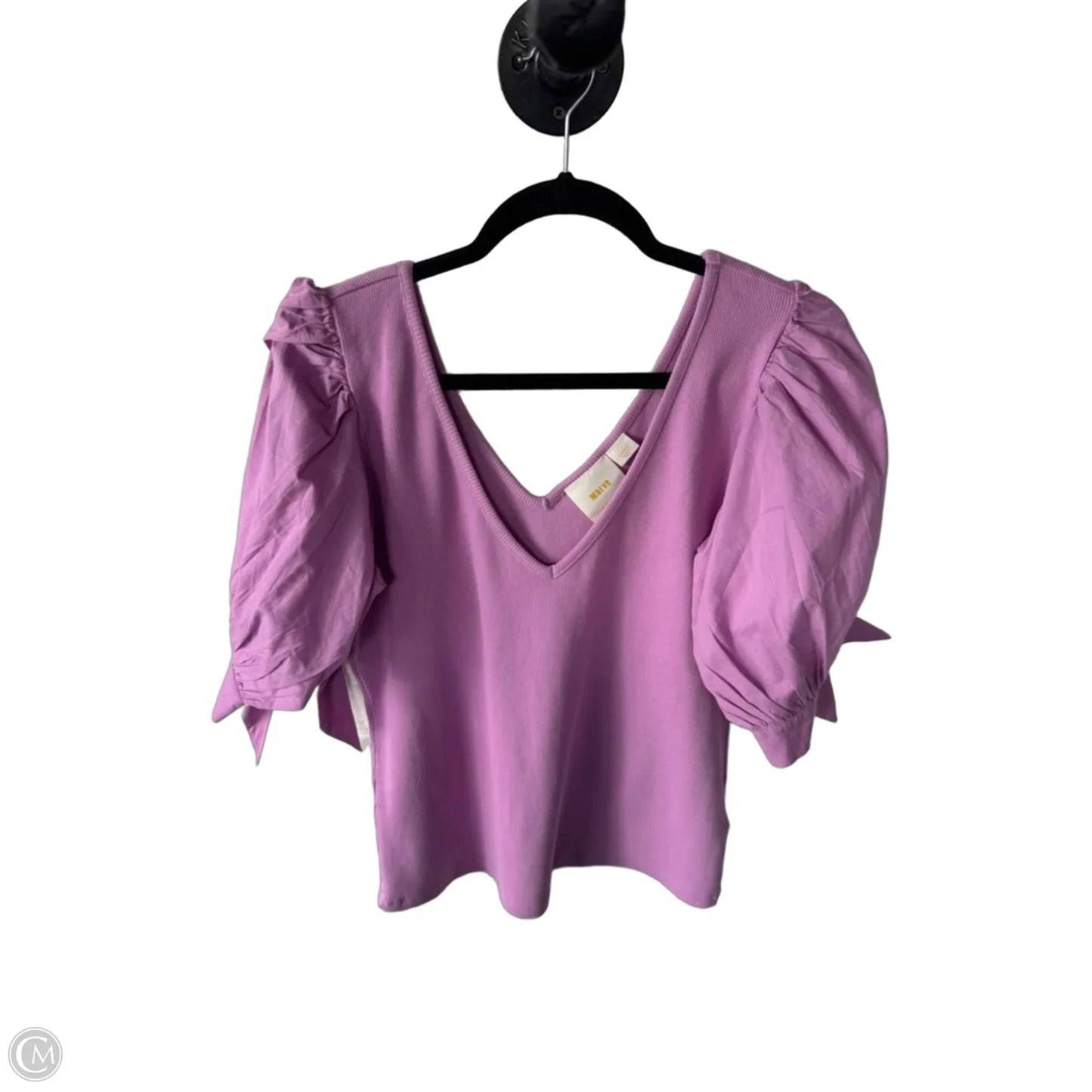 Top Short Sleeve By Maeve In Purple, Size: L