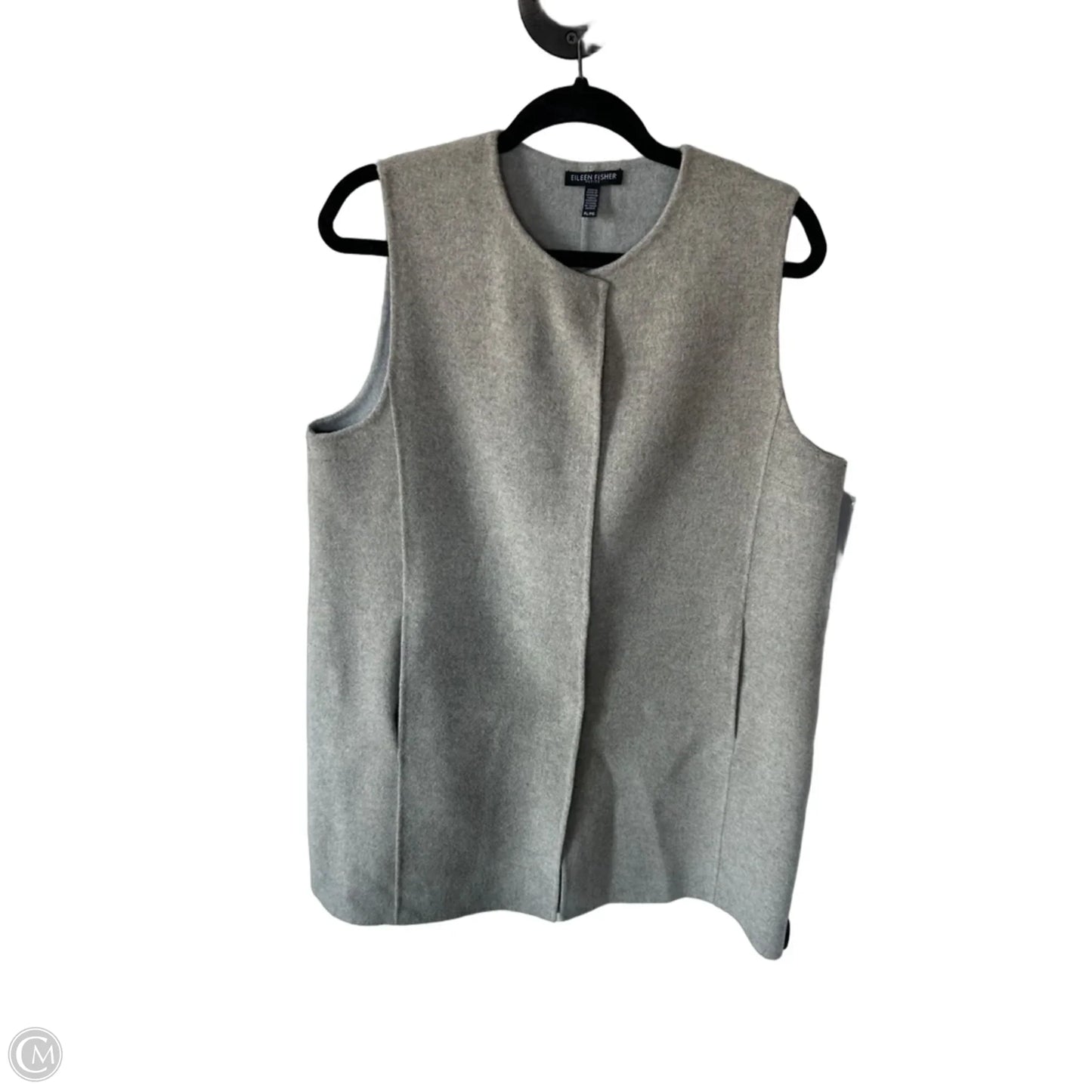 Vest Other By Eileen Fisher In Grey, Size: Lp