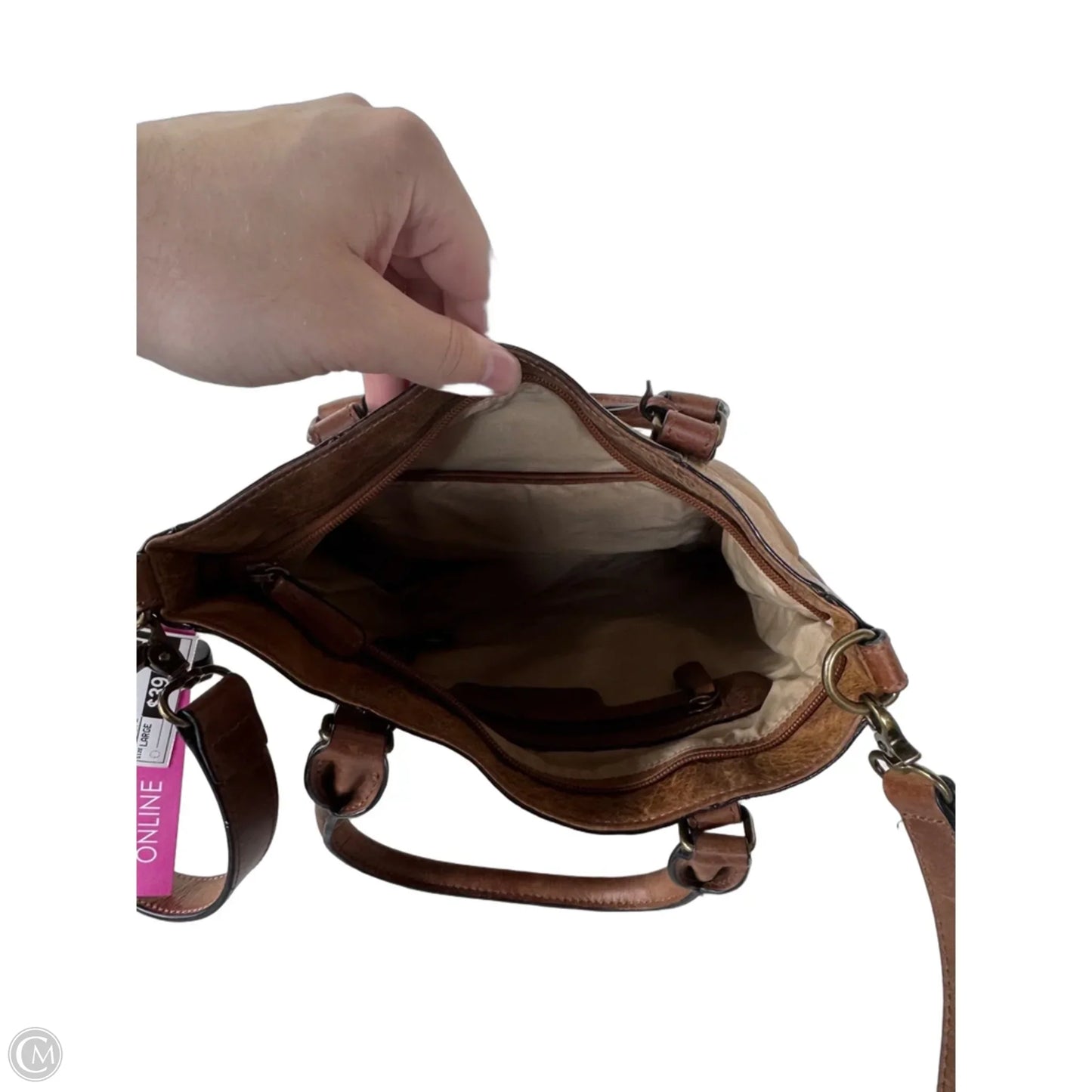 Handbag Leather By Clothes Mentor, Size: Large