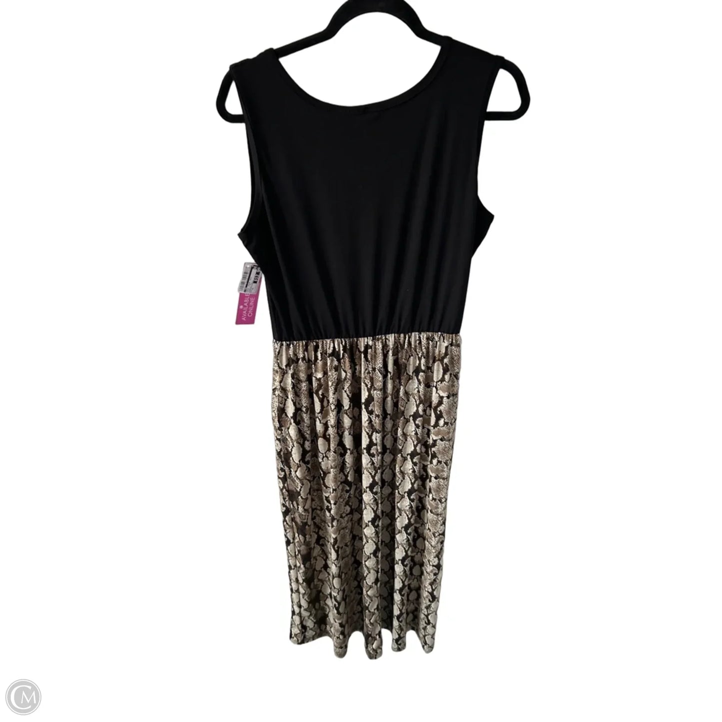 Dress Casual Maxi By Cme In Black & Tan, Size: Xl