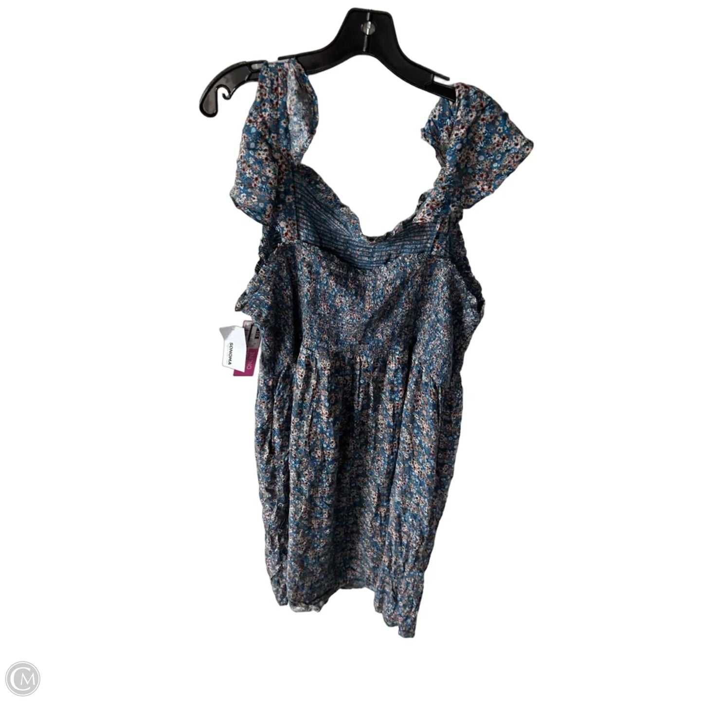 Dress Casual Midi By Sonoma In Blue & Brown, Size: 3x