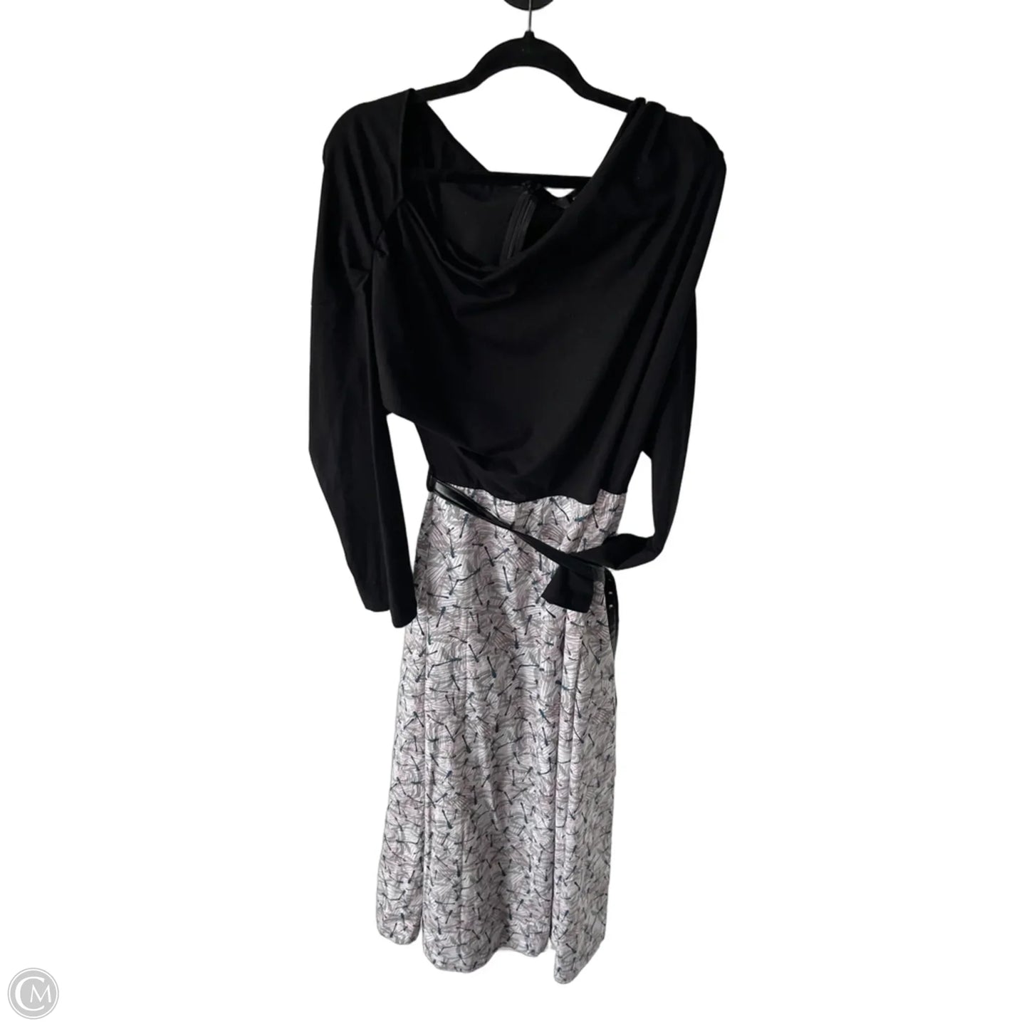 Dress Casual Maxi By Eshakti In Black & Grey, Size: 3x