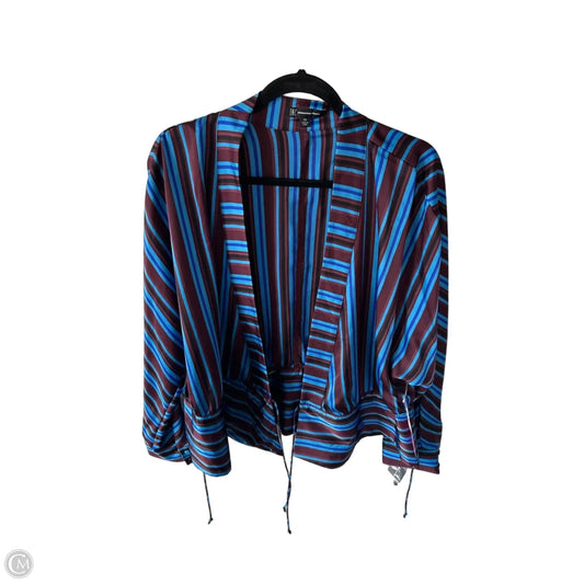Top Long Sleeve By Inc In Blue & Red, Size: Xxl