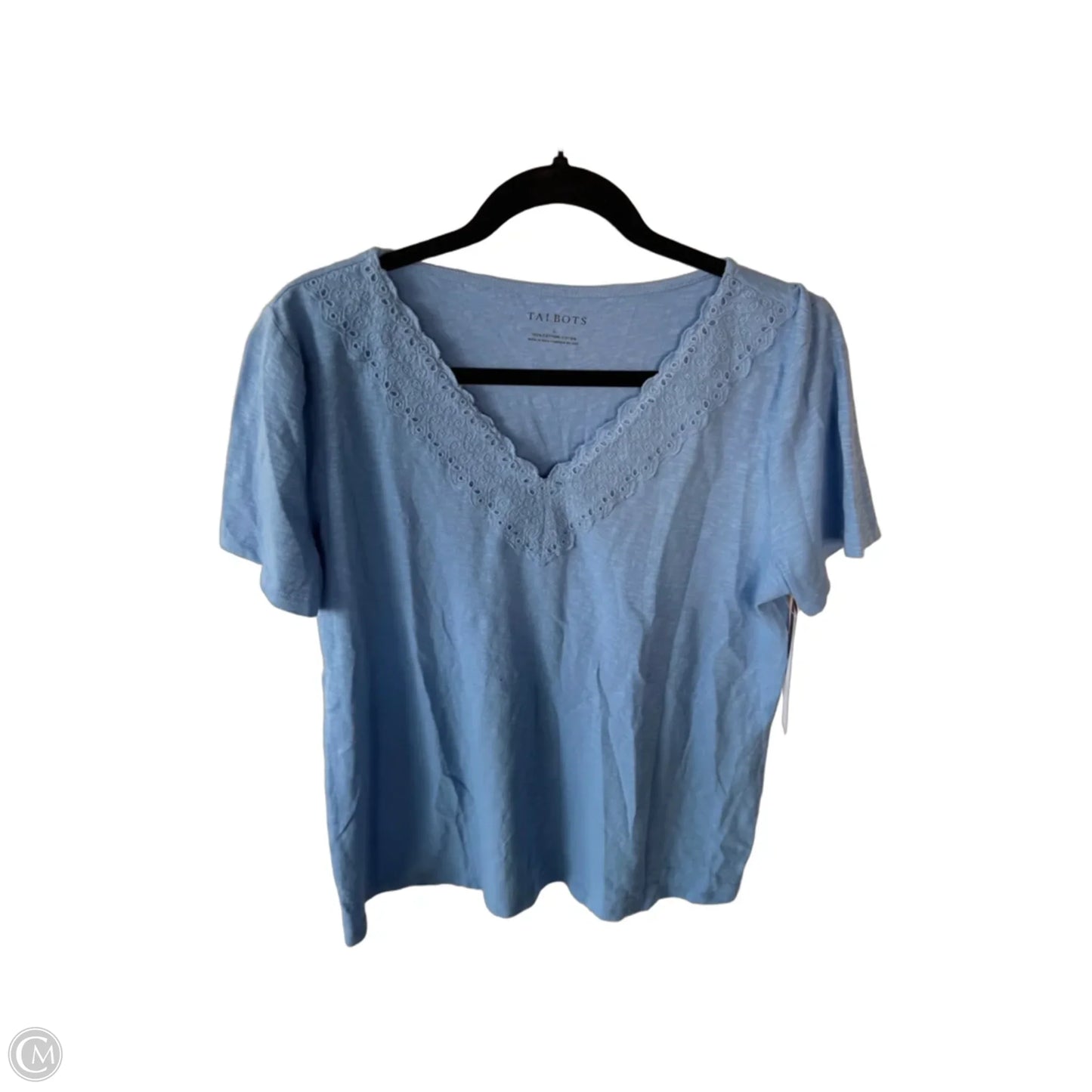Top Short Sleeve By Talbots In Blue, Size: L