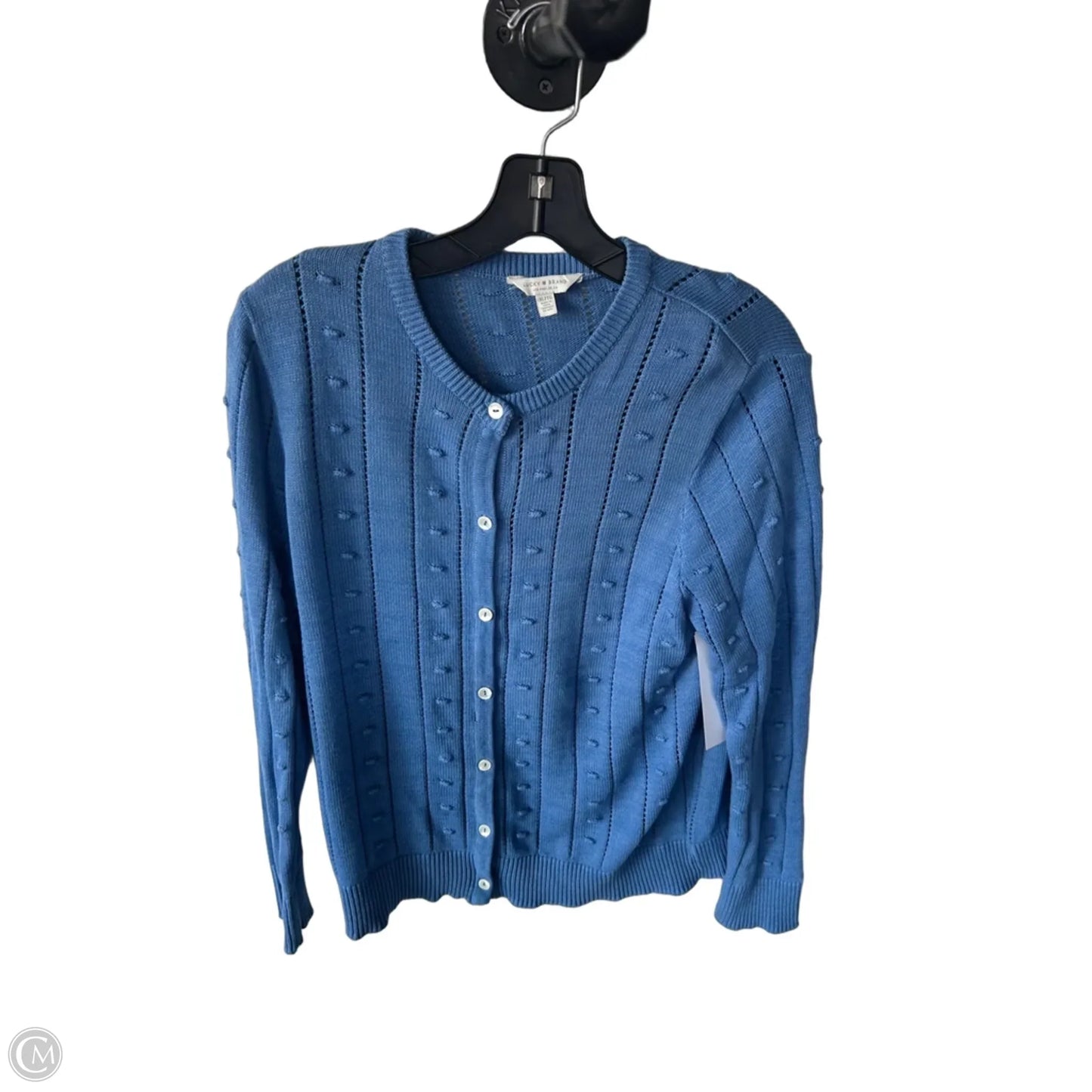 Sweater Cardigan By Lucky Brand In Blue, Size: Xl