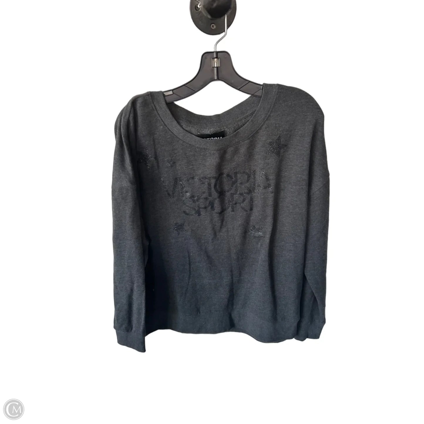 Sweatshirt Crewneck By Victorias Secret In Grey, Size: L