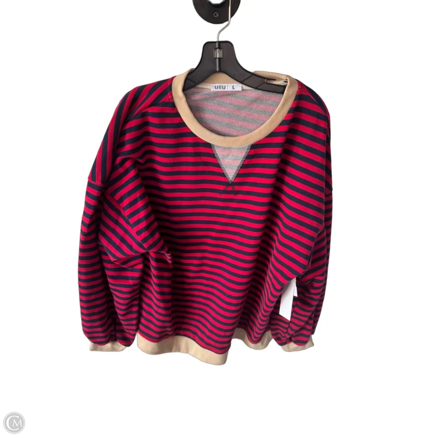 Sweatshirt Crewneck By Clothes Mentor In Blue & Red, Size: L