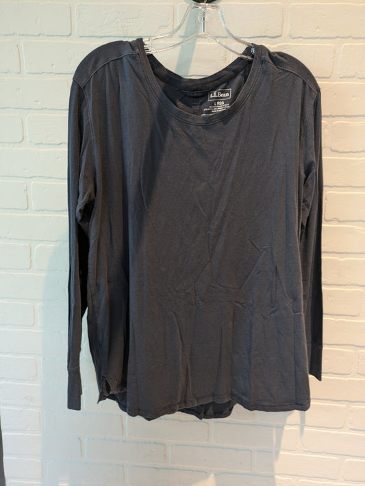 Blue Top Long Sleeve Basic Ll Bean, Size L