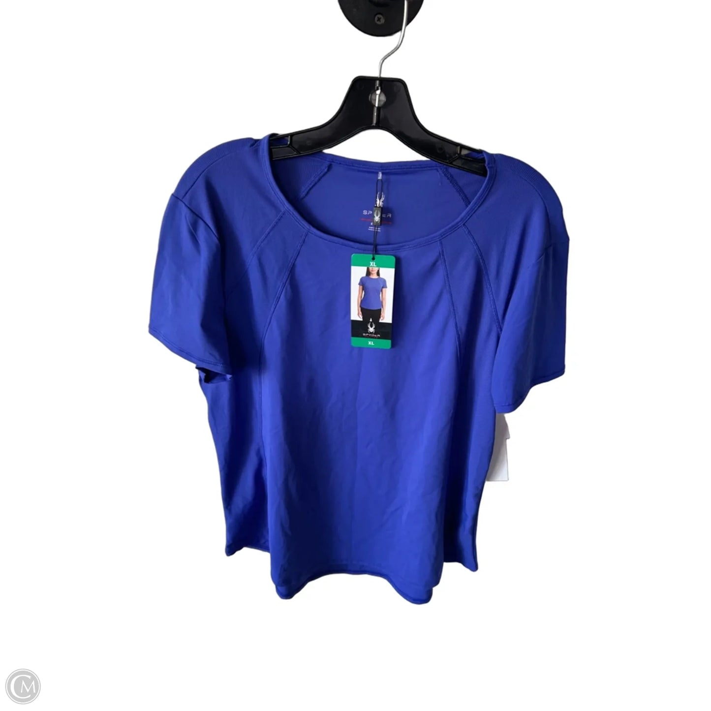 Athletic Top Short Sleeve By Spyder In Purple, Size: Xl