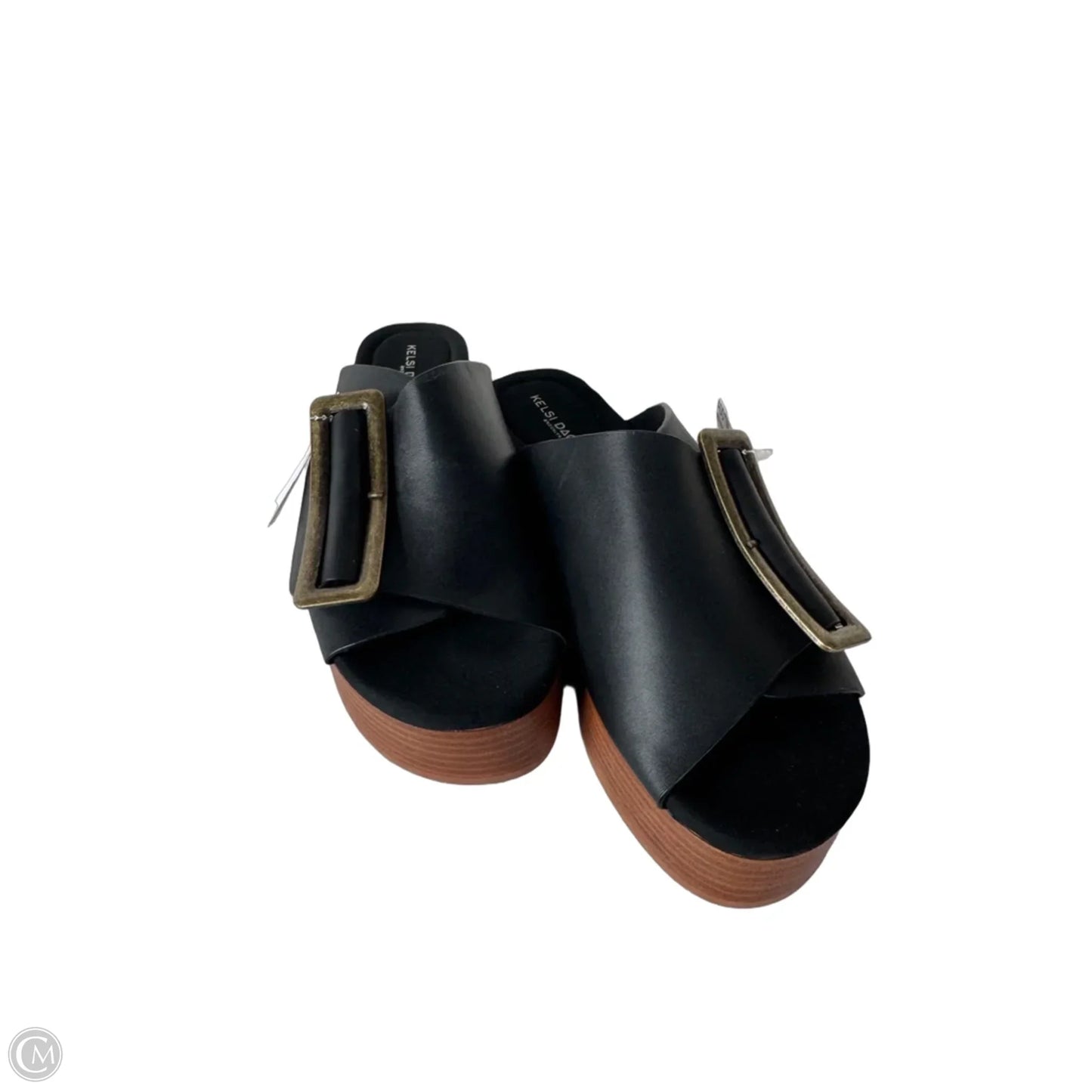 Sandals Heels Platform By Kelsi Dagger In Black & Brown, Size: 9