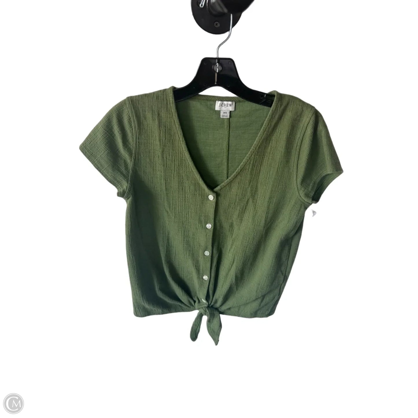 Top Short Sleeve By J. Crew In Green, Size: Xs