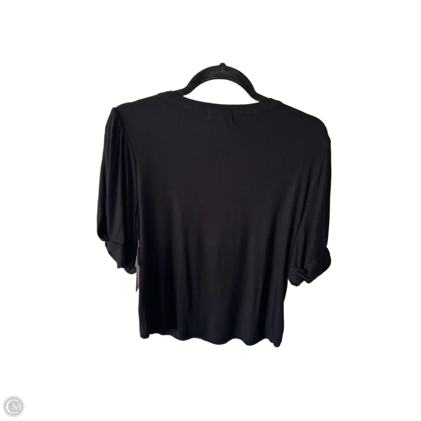 Top Short Sleeve Basic By Evereve In Black, Size: L