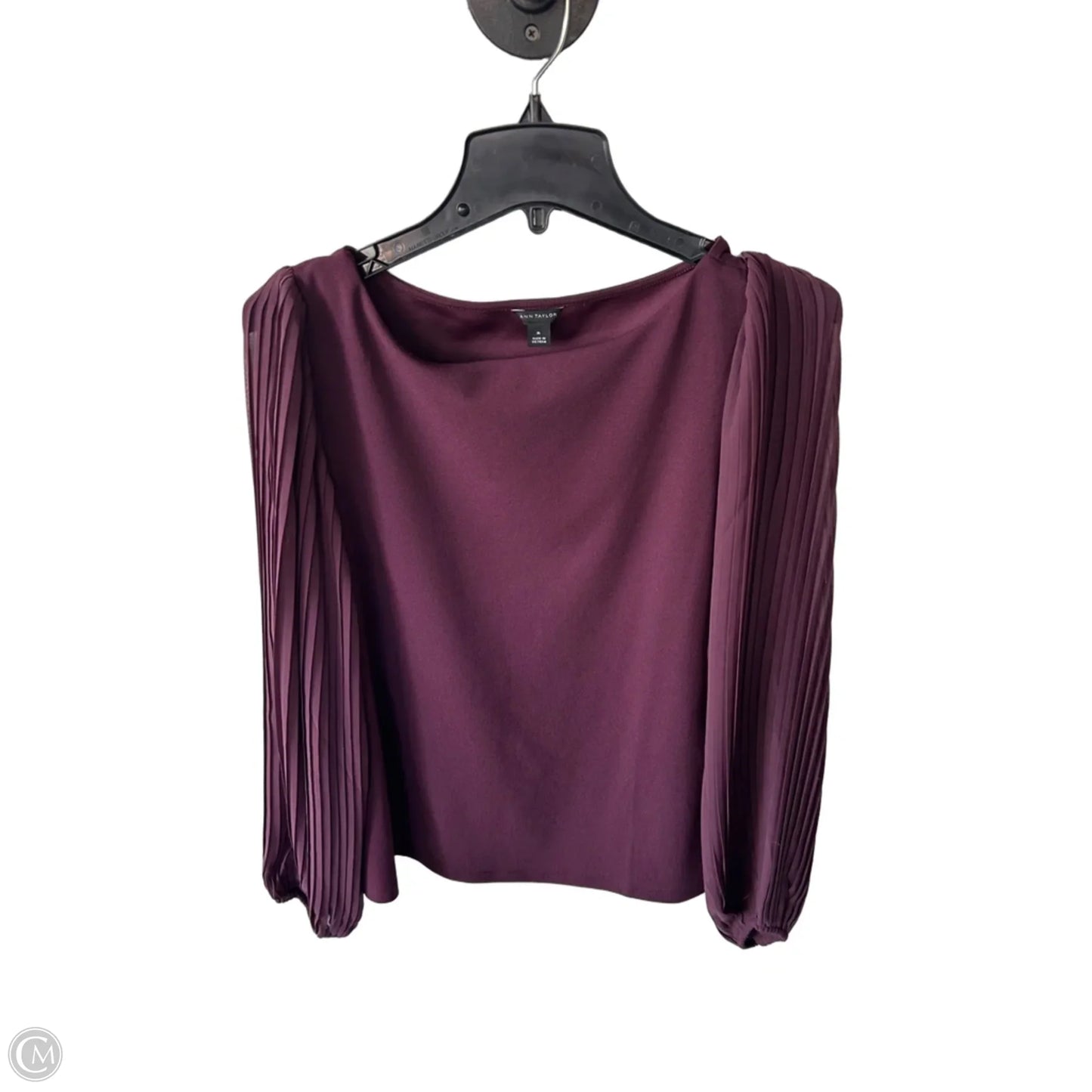 Top Long Sleeve By Ann Taylor In Purple, Size: M