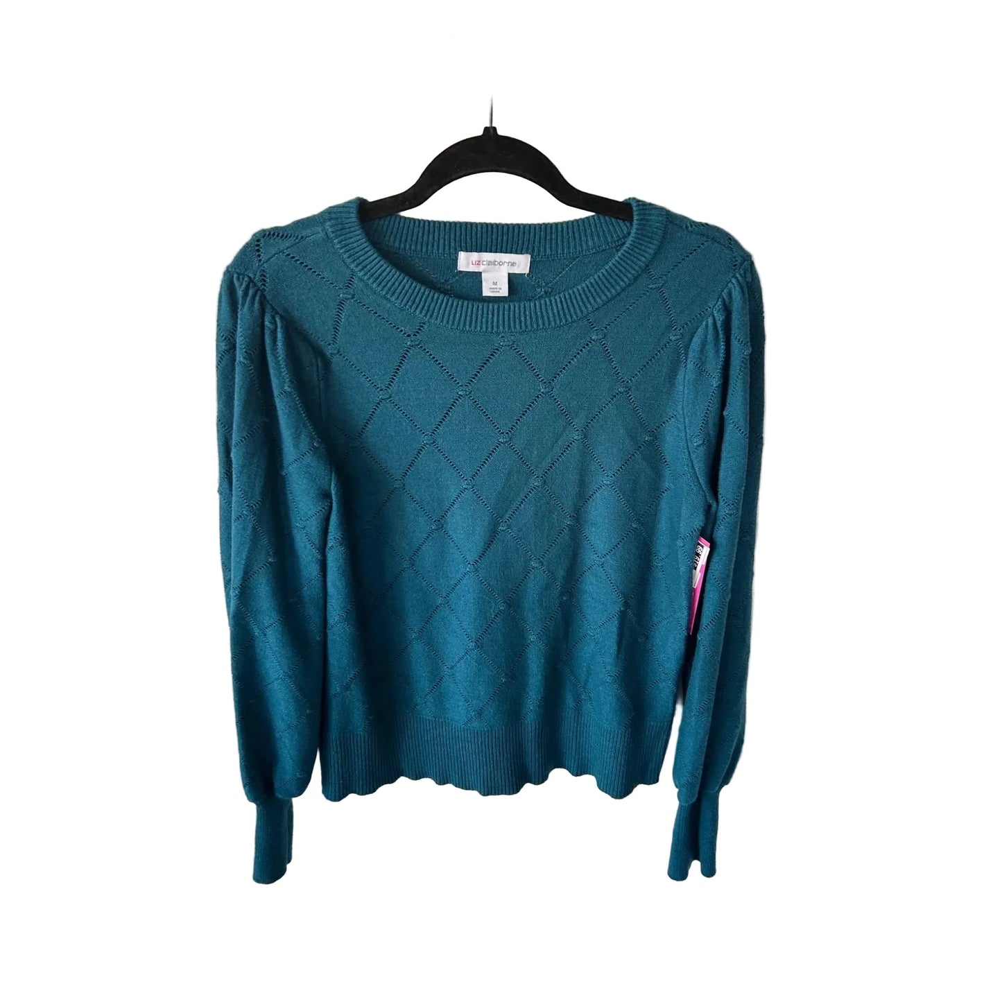Sweater By Liz Claiborne In Teal, Size: M