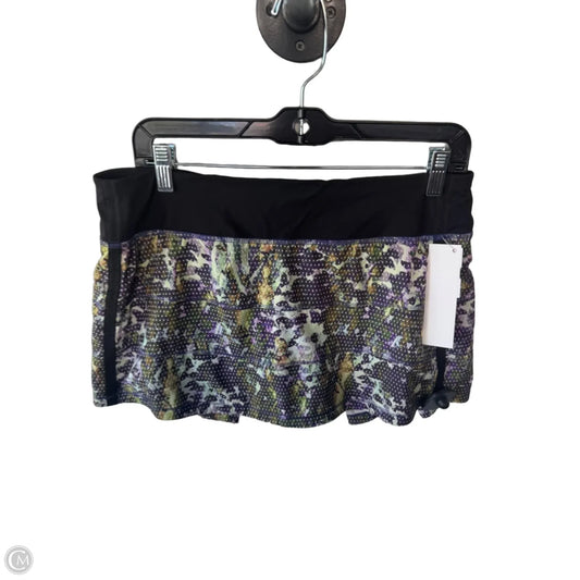 Athletic Skort By Lululemon In Green & Purple, Size: 10