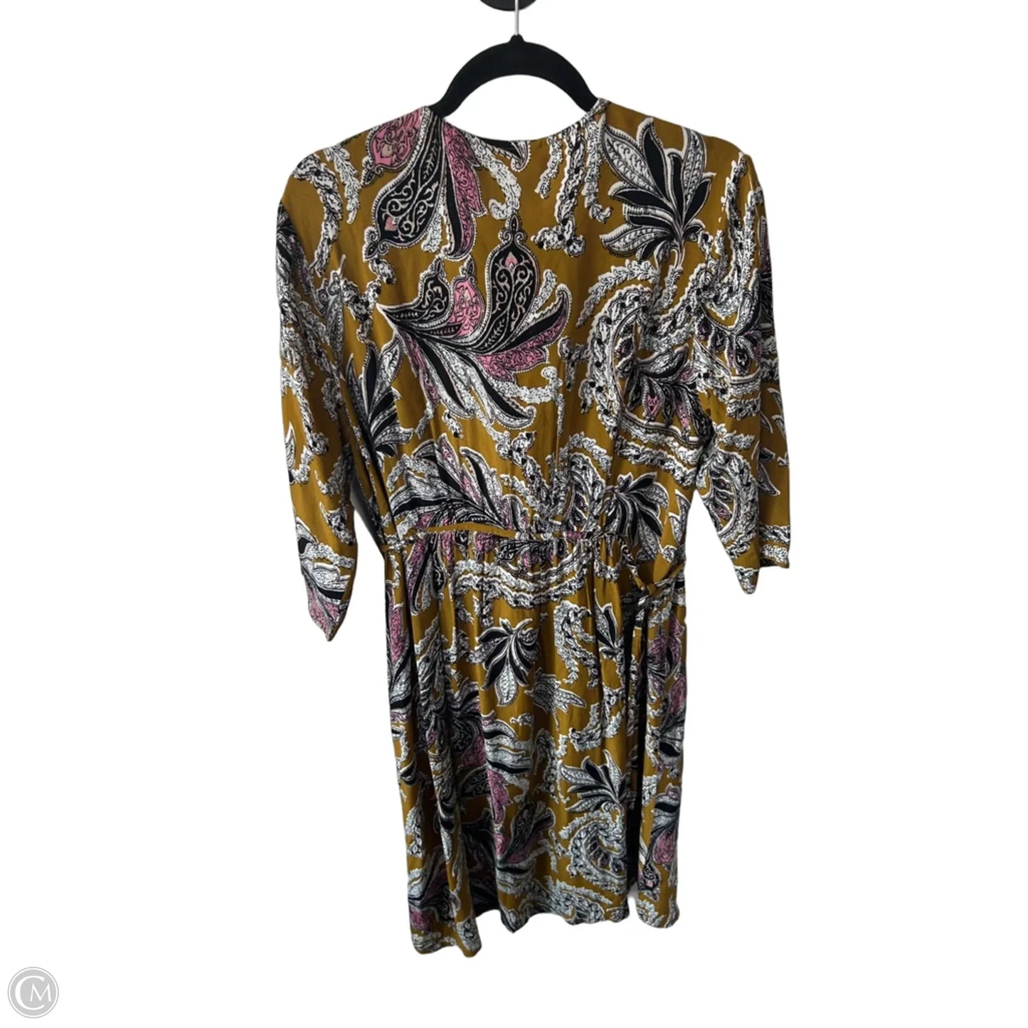 Dress Casual Midi By Cmc In Black & Green, Size: M