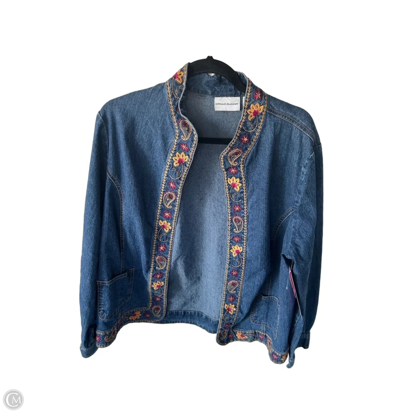Jacket Denim By Alfred Dunner In Blue Denim, Size: Xl