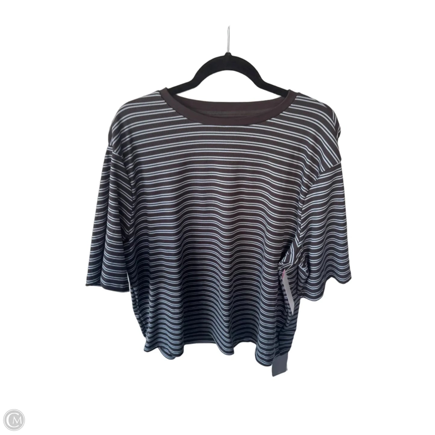 Top Short Sleeve By Clothes Mentor In Blue & Grey, Size: M