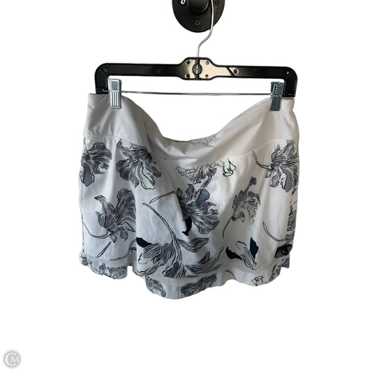 Athletic Skort By Athleta In Grey & White, Size: L
