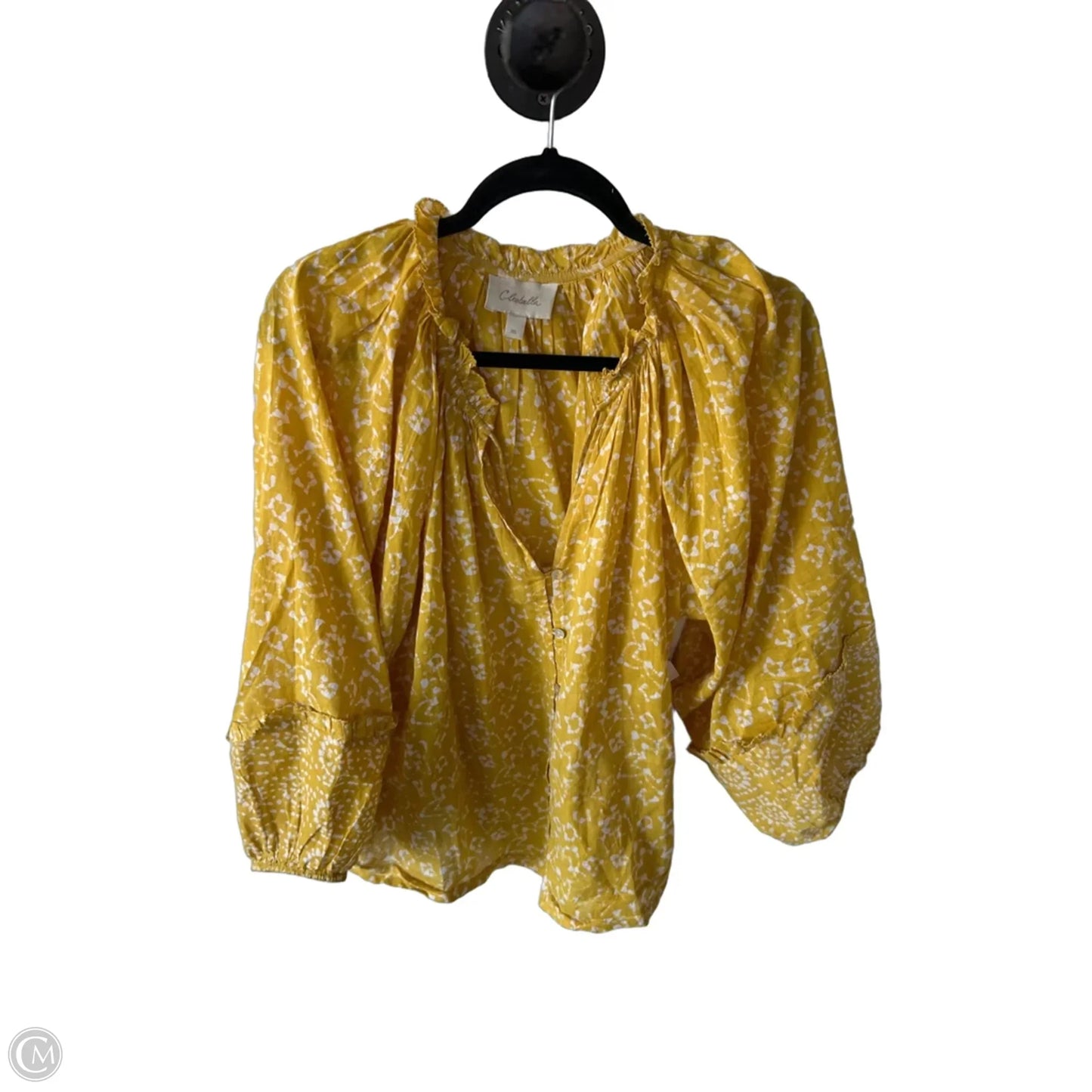 Top 3/4 Sleeve By Cleobella In Yellow, Size: Xl