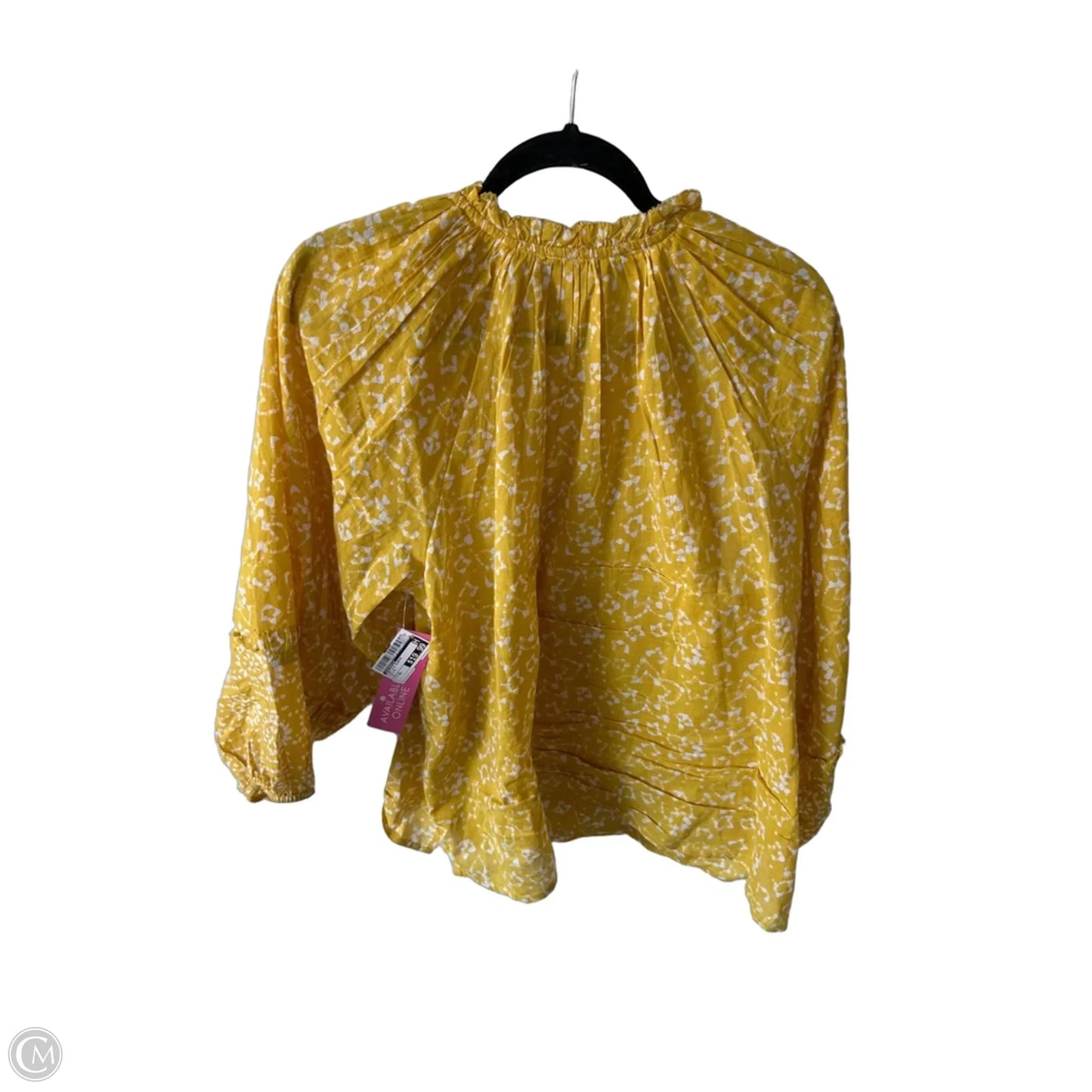 Top 3/4 Sleeve By Cleobella In Yellow, Size: Xl