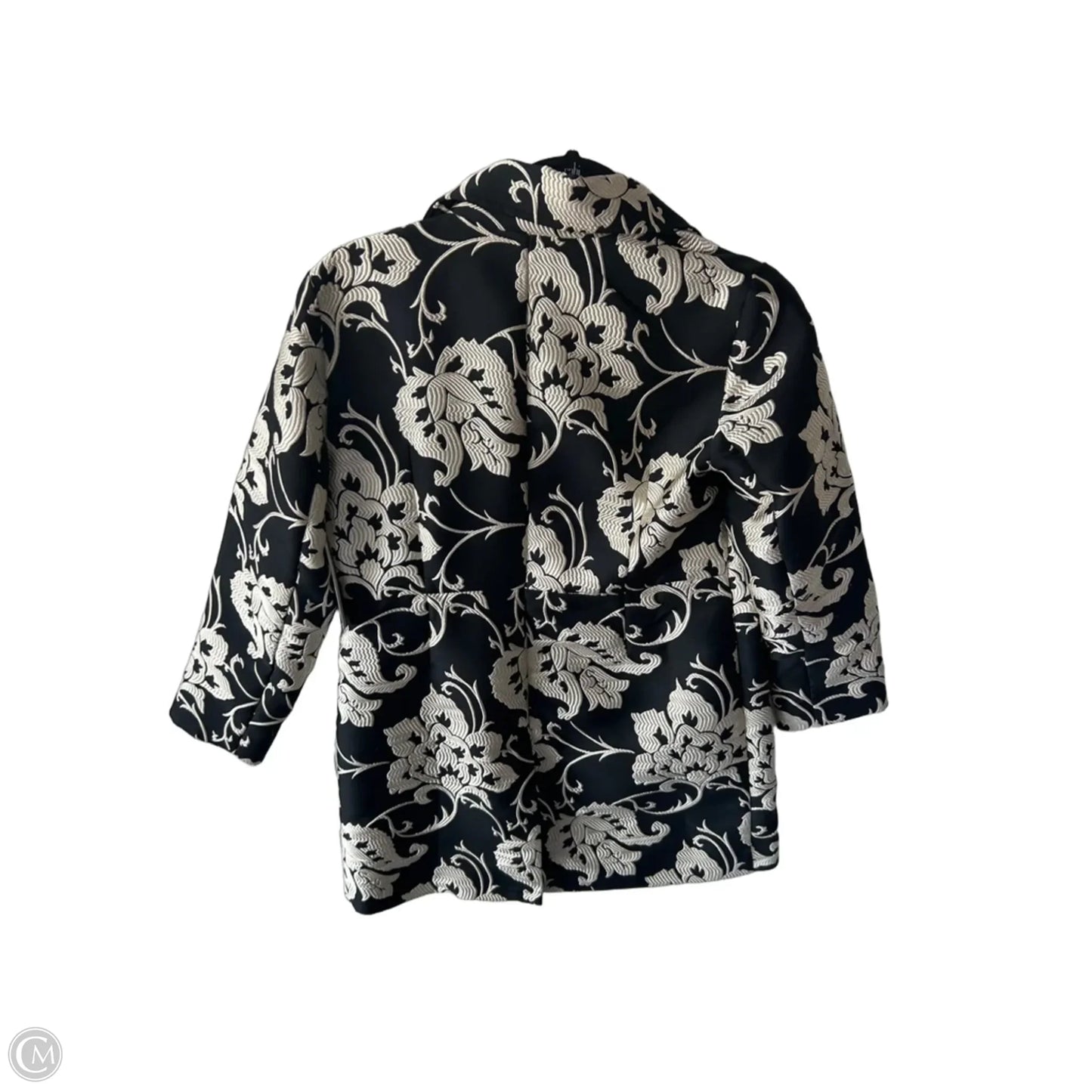 Blazer By Chicos In Black & Cream, Size: Sp