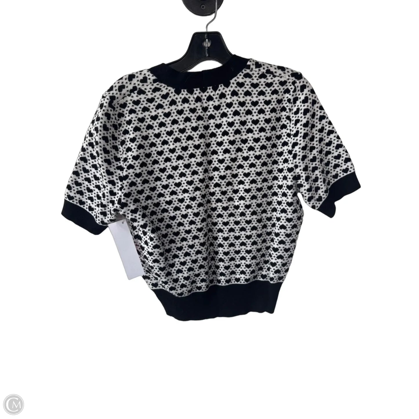 Sweater Short Sleeve By Evereve In Black & White, Size: S