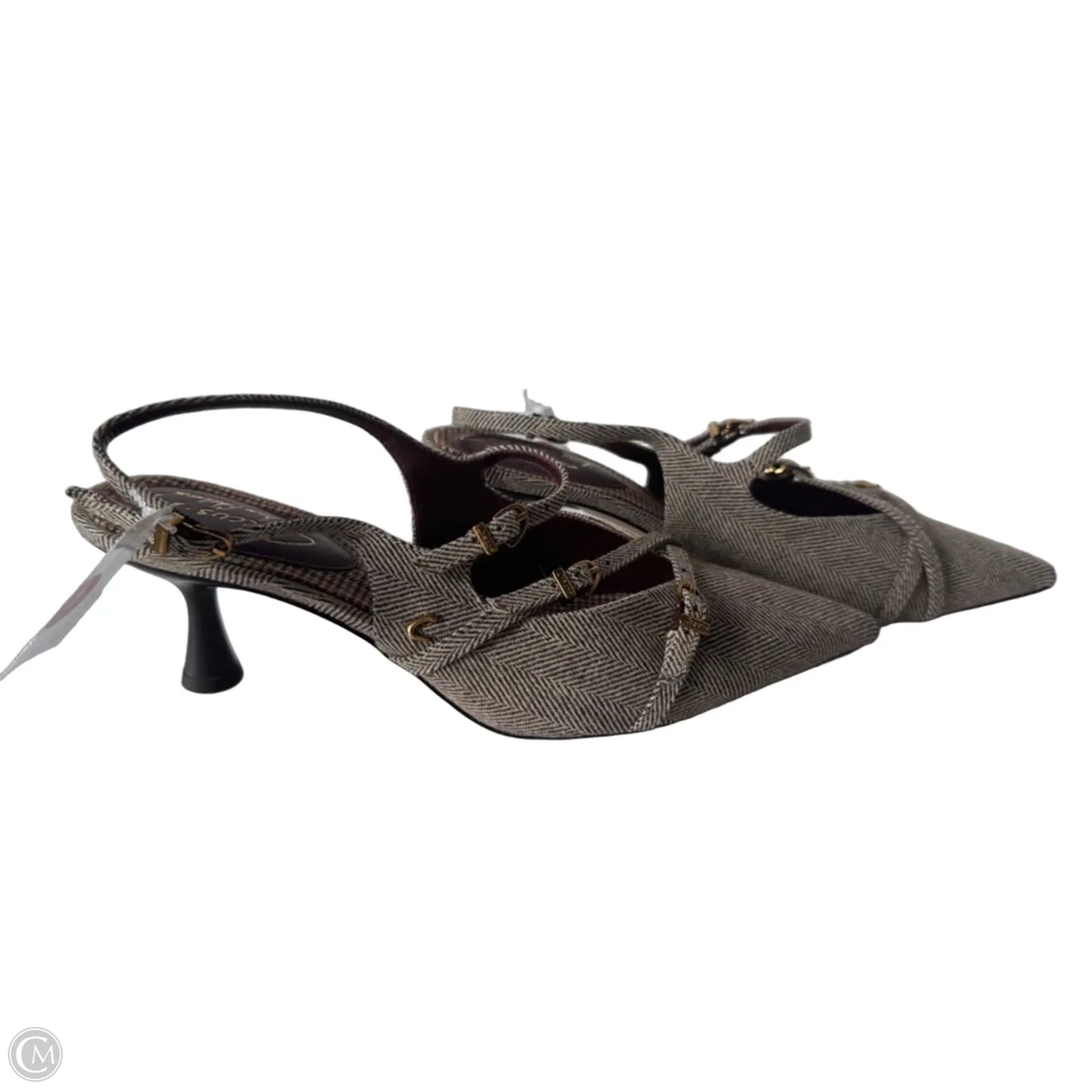 Shoes Heels Kitten By Sam Edelman In Brown & Tan, Size: 9