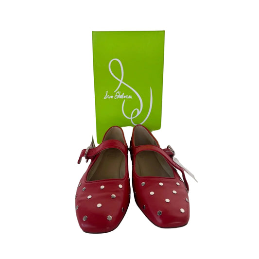 Shoes Flats By Sam Edelman In Red & Silver, Size: 9
