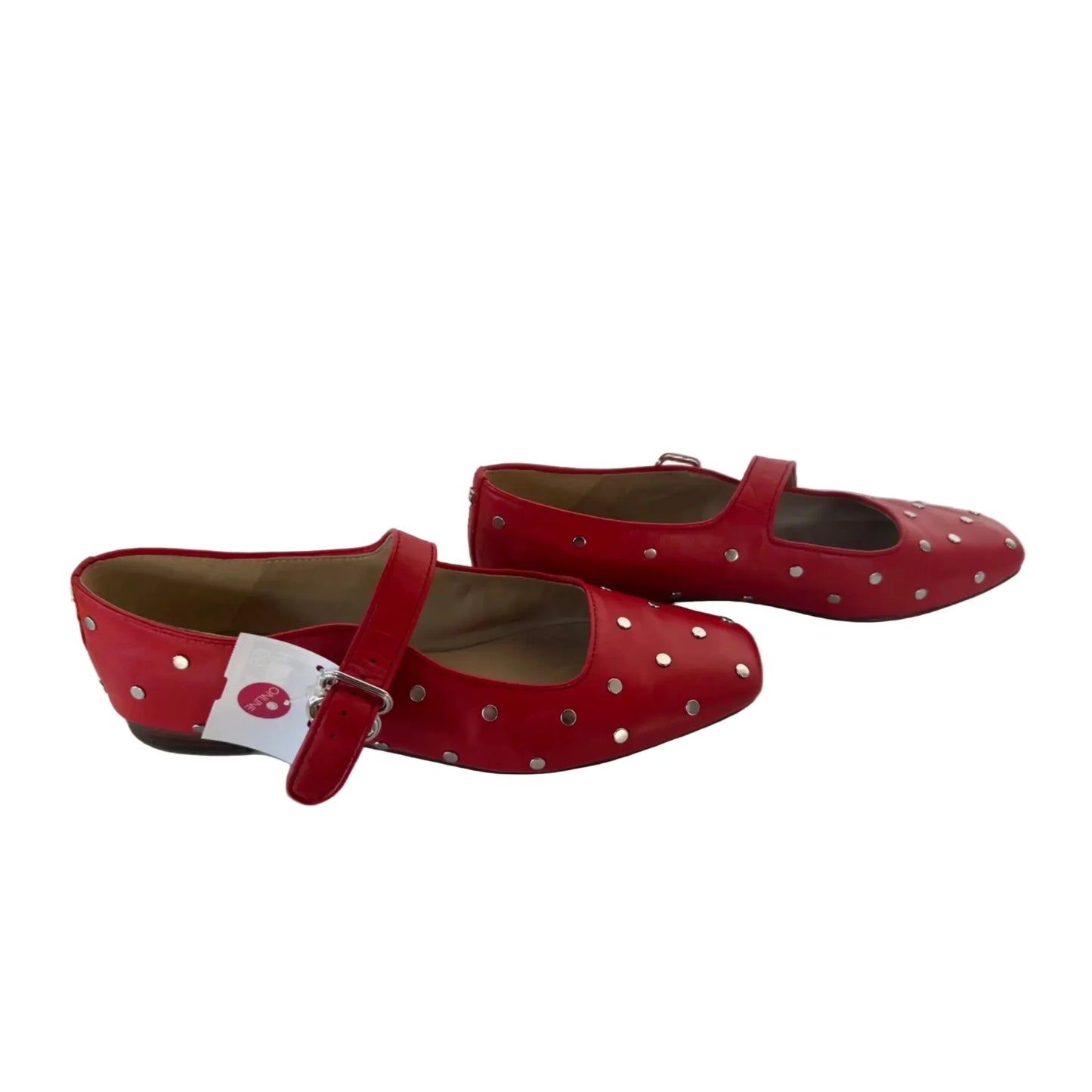 Shoes Flats By Sam Edelman In Red & Silver, Size: 9