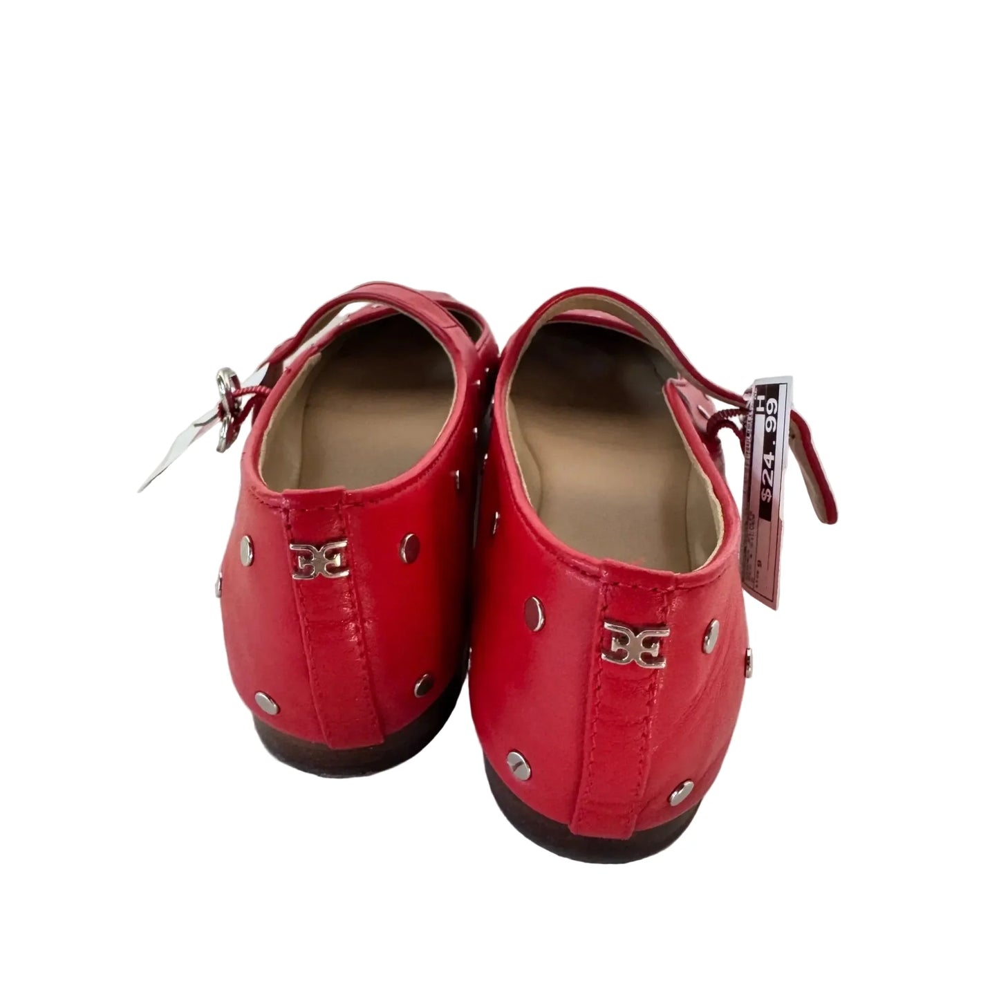 Shoes Flats By Sam Edelman In Red & Silver, Size: 9