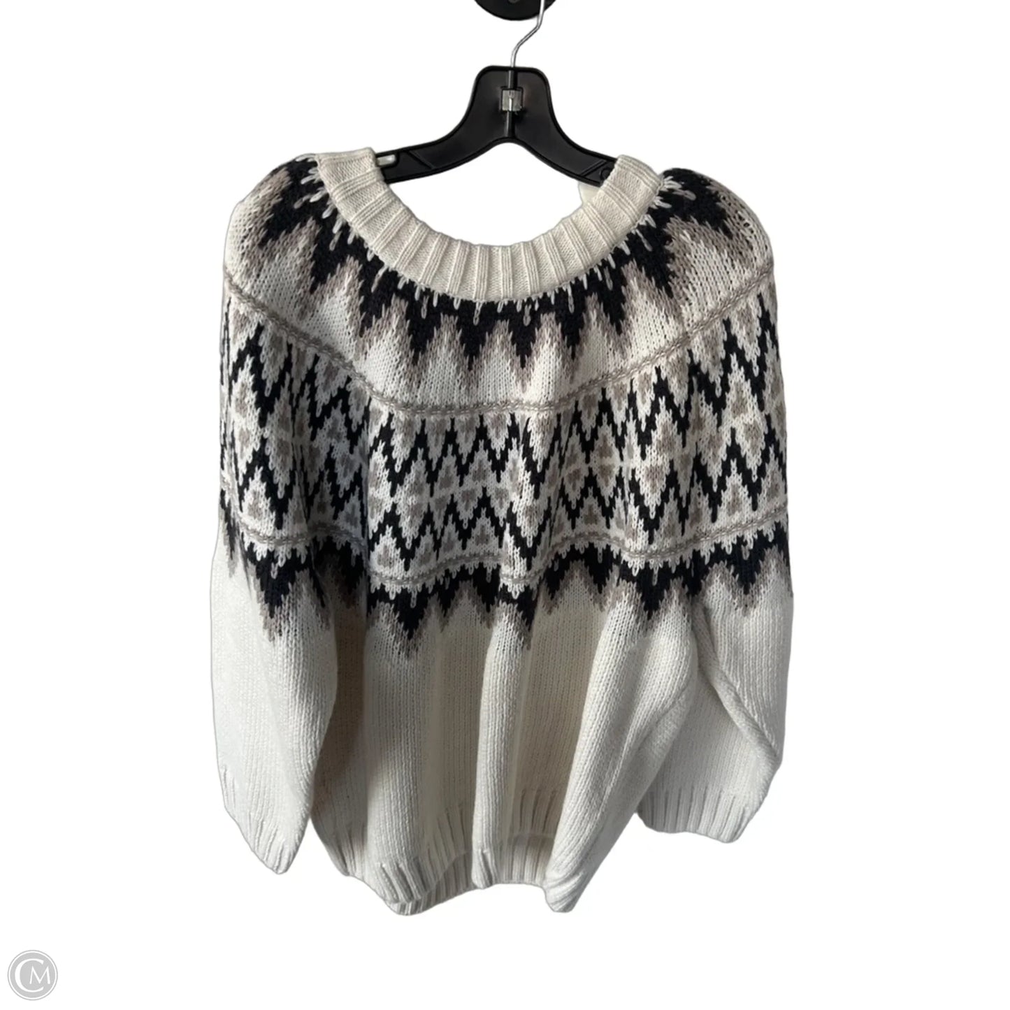 Sweater By H&m In Grey & White, Size: Xl
