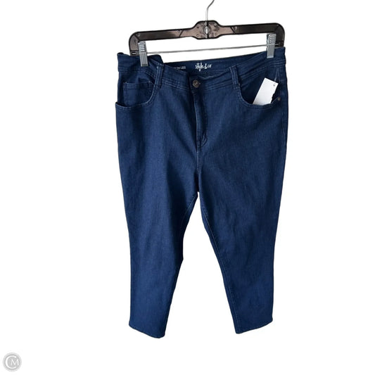 Jeans Straight By Style And Company In Blue Denim, Size: 12