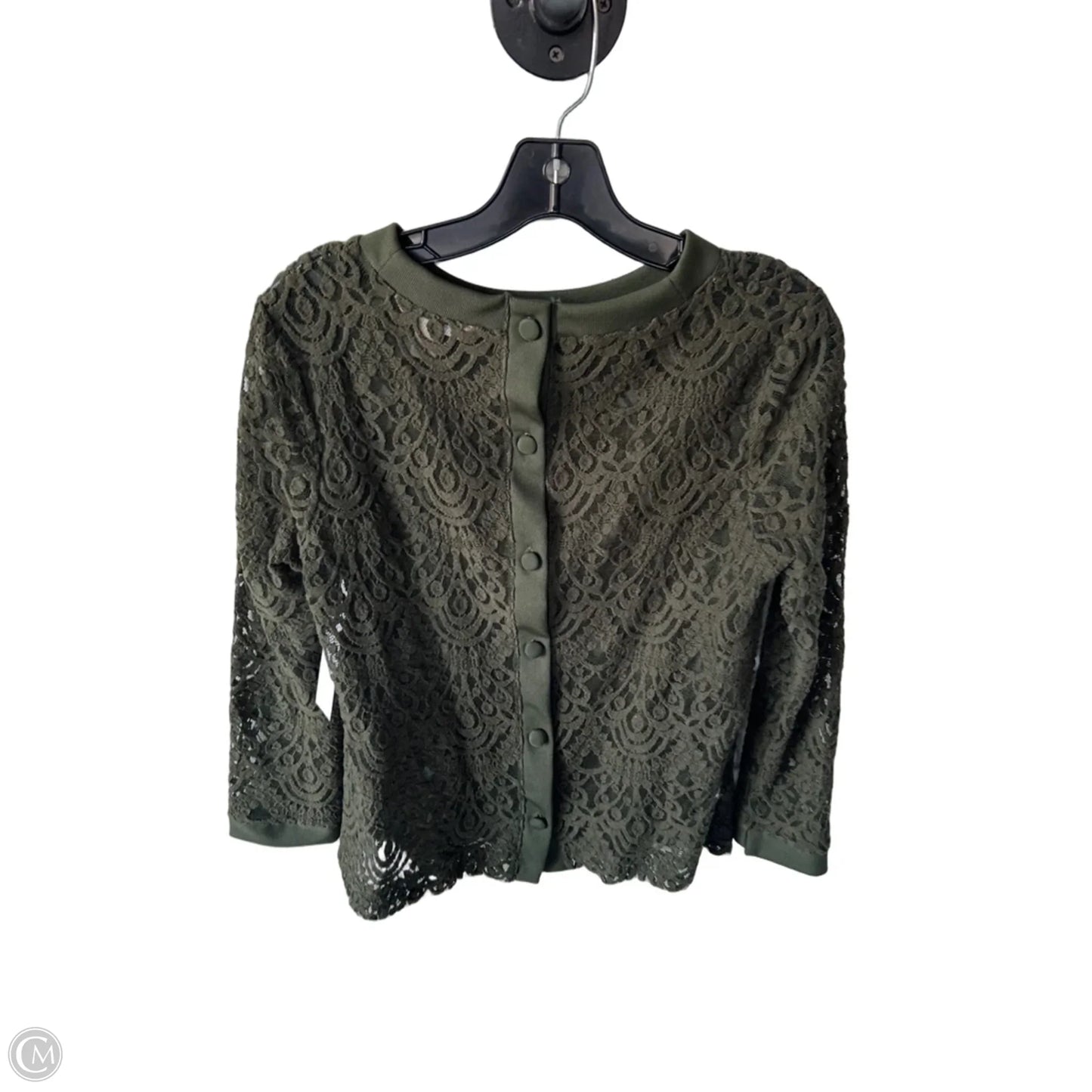 Top 3/4 Sleeve By Banana Republic In Green, Size: M