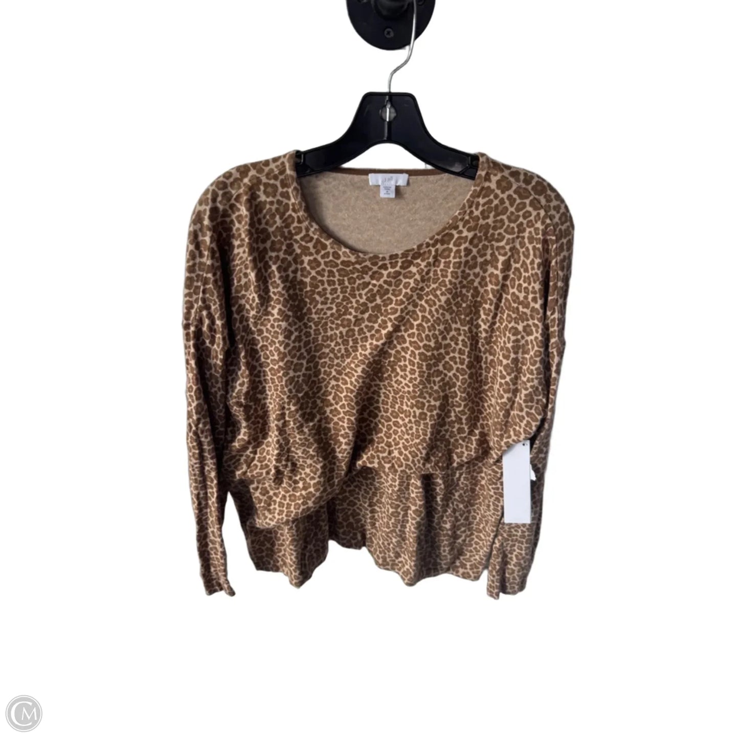 Sweater By J. Jill In Animal Print, Size: Mp