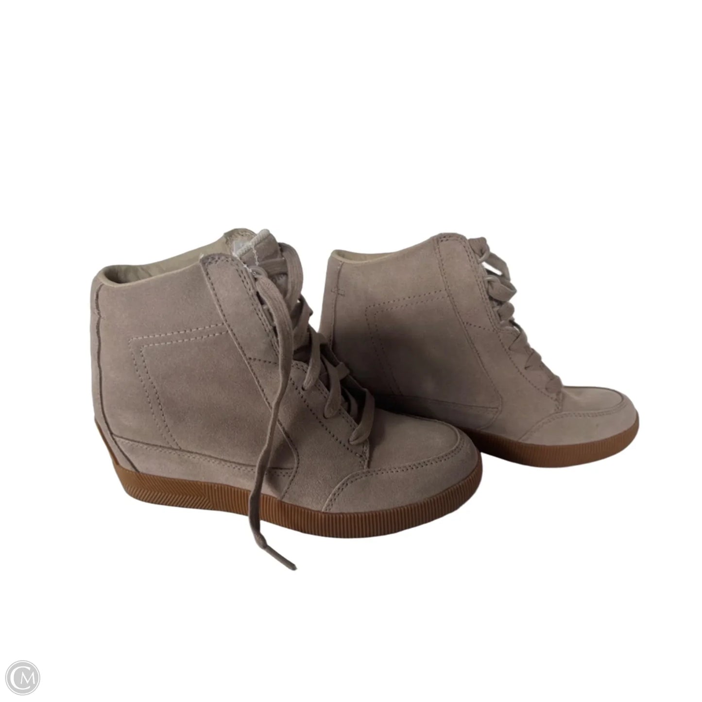 Shoes Heels Wedge By Sorel In Tan, Size: 7.5