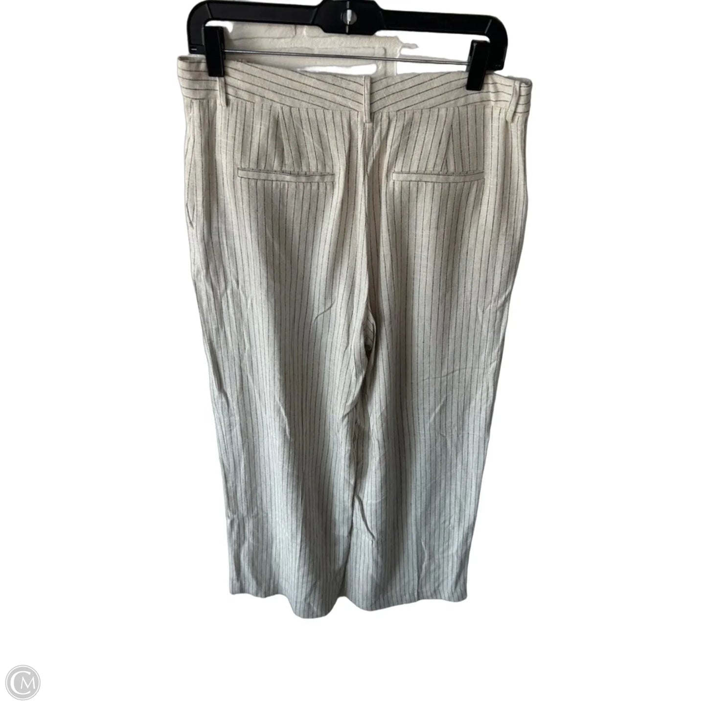 Pants Linen By Zara In Black & Tan, Size: M