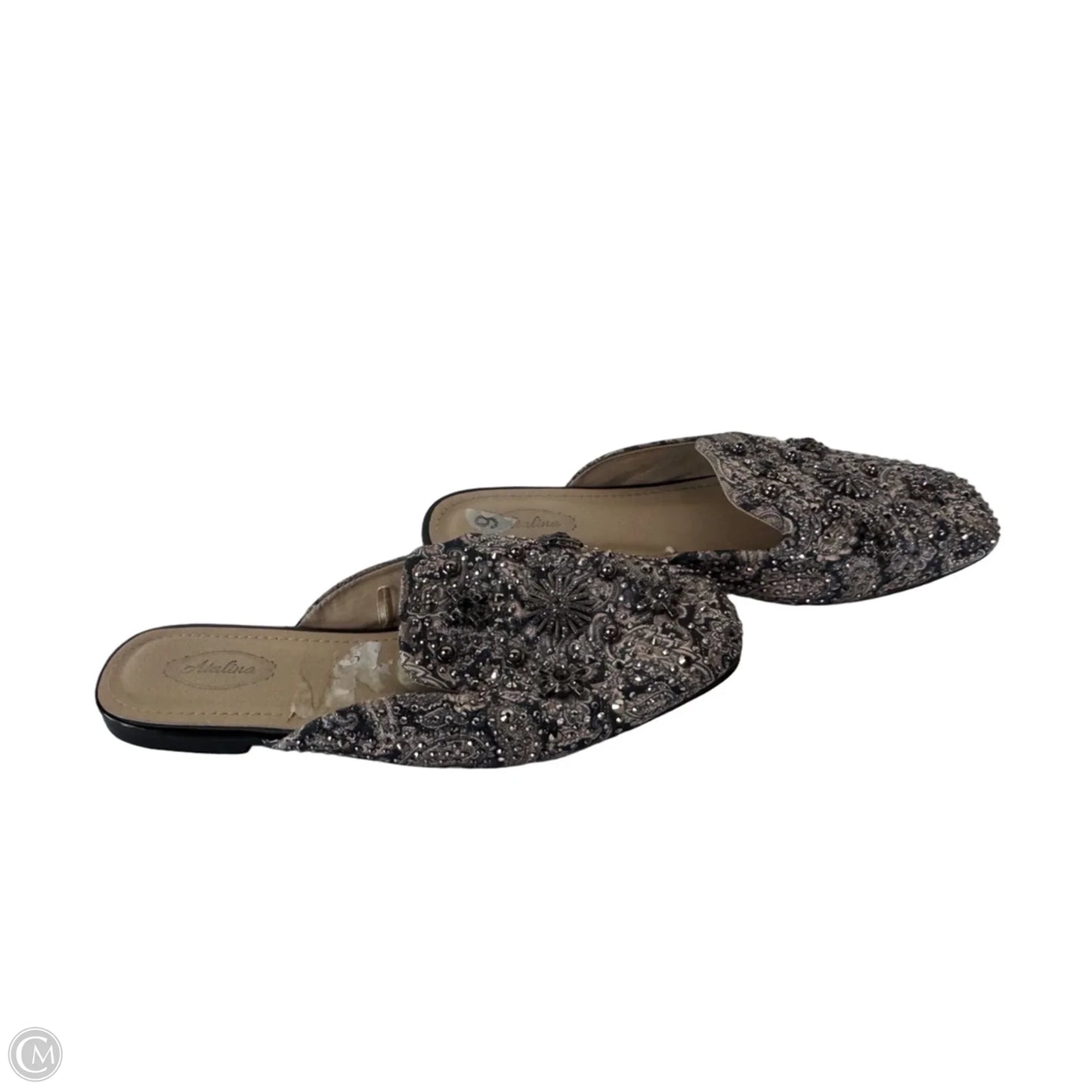 Shoes Flats By Clothes Mentor In Grey & Tan, Size: 9