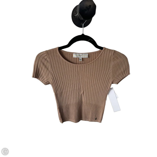 Sweater Short Sleeve By Guess In Tan, Size: Xs