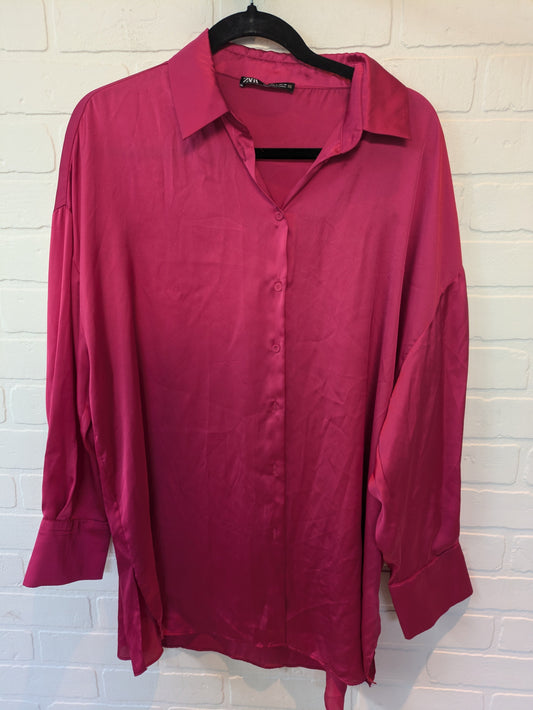 Pink Tunic Long Sleeve Zara, Size L