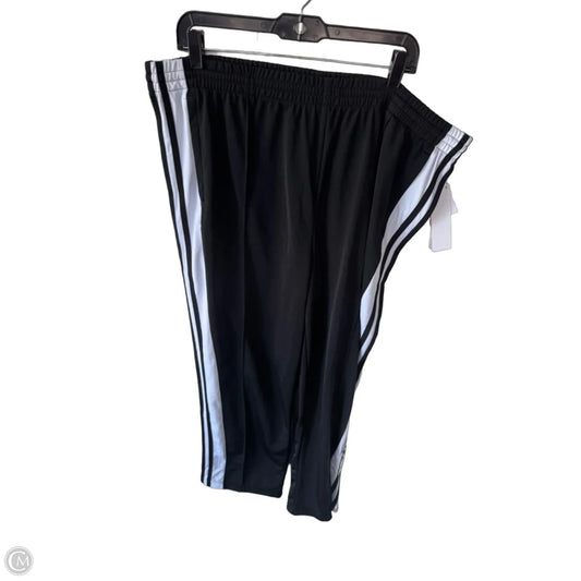 Athletic Pants By Adidas In Black & White, Size: 2x