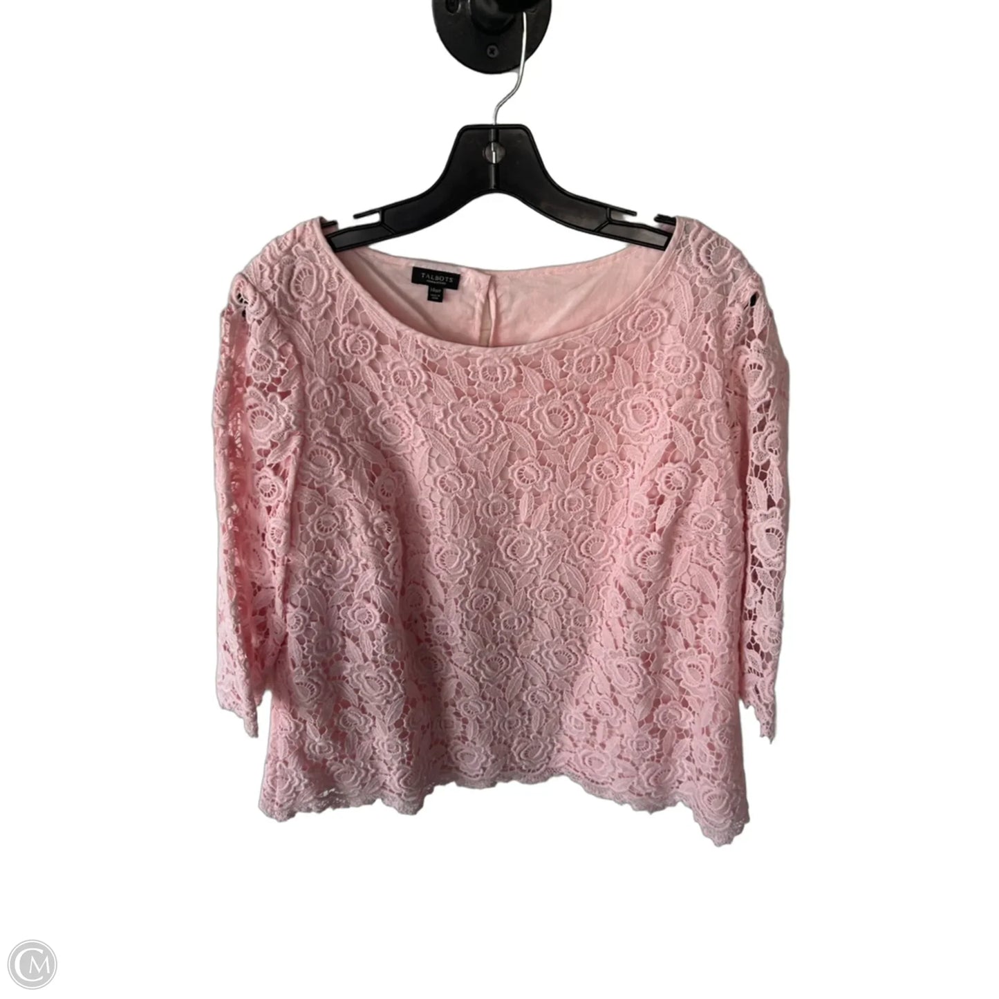 Top 3/4 Sleeve By Talbots In Pink, Size: Lp