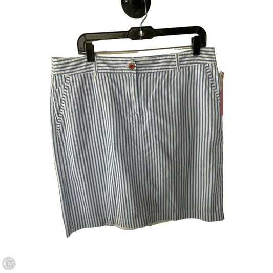 Skirt Mini & Short By Talbots In Blue & White, Size: 14