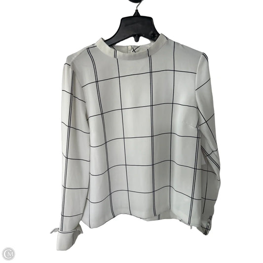 Top Long Sleeve By H&m In Black & White, Size: M