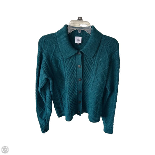 Sweater Cardigan By Cabi In Green, Size: S