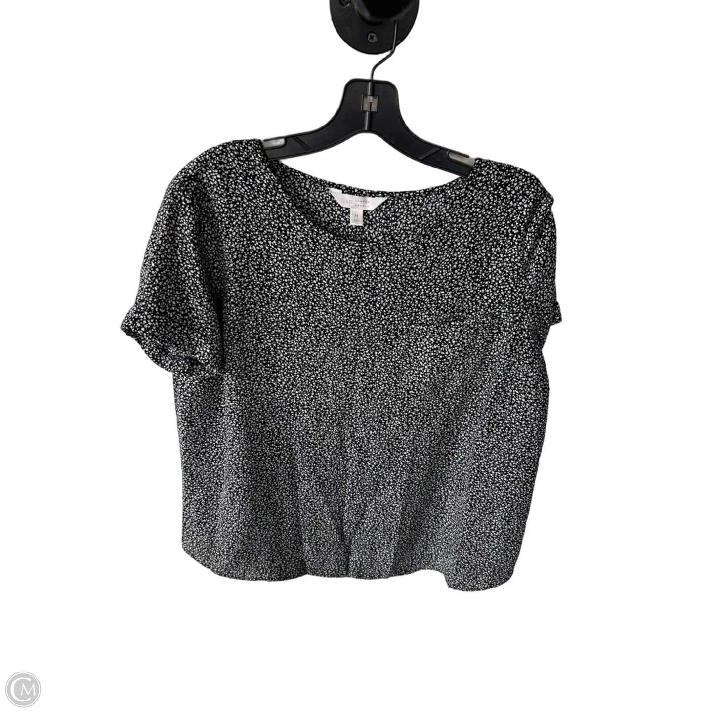 Top Short Sleeve By Lc Lauren Conrad In Black & White, Size: M