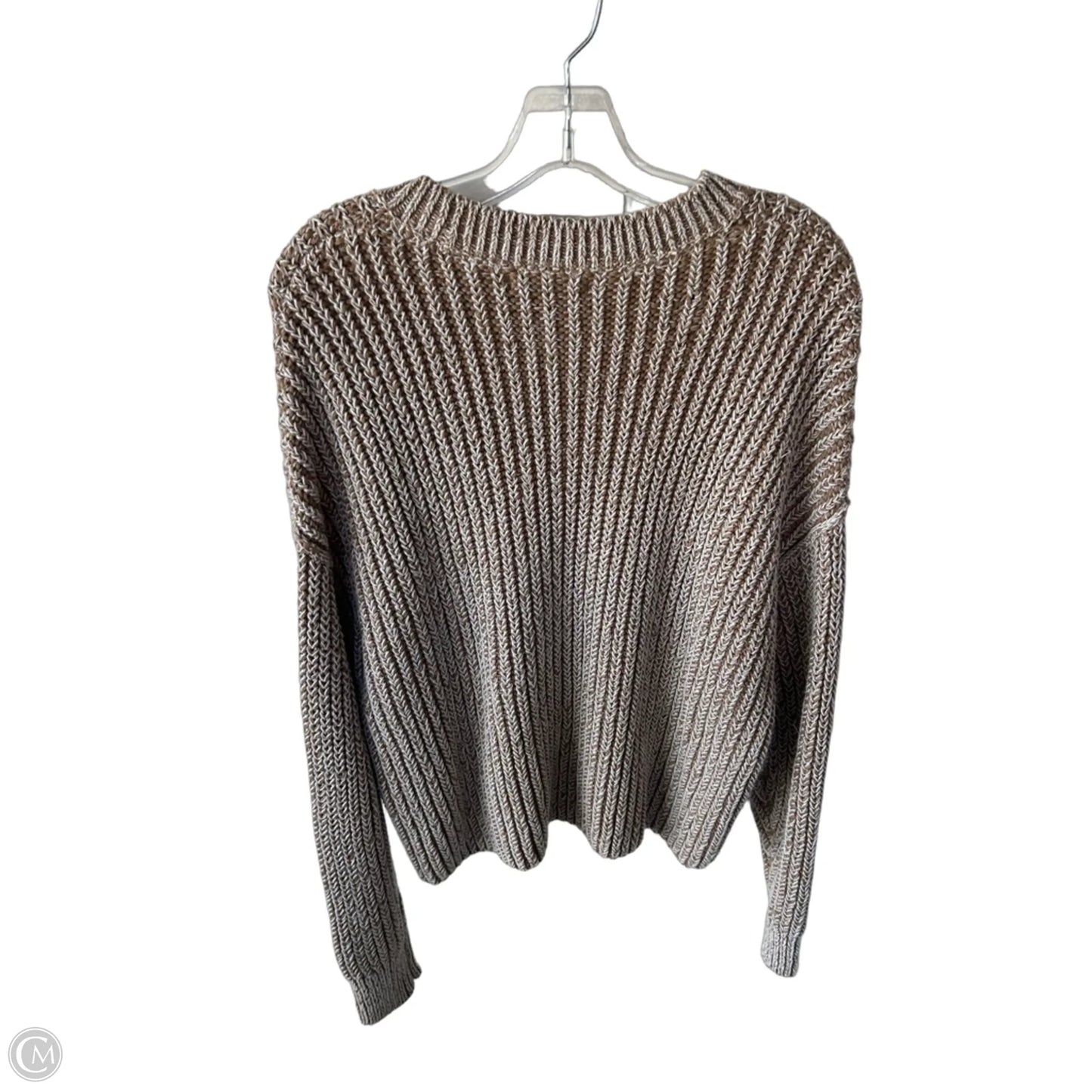 Sweater By Banana Republic In Tan & White, Size: M