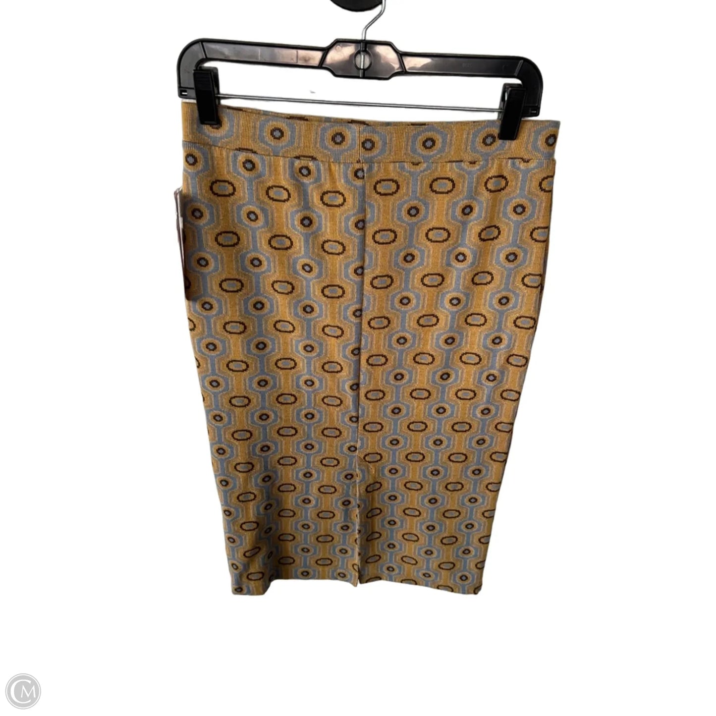 Skirt Midi By Zara In Blue & Yellow, Size: L